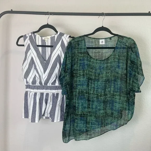 Lot of 8 Womens Top Blouse Cropped Medium Spring Clothes - Picture 6 of 10